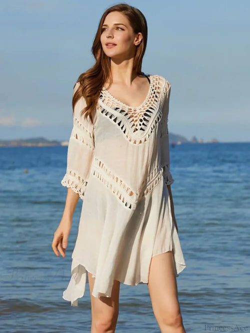 Hollow Out See Through Bikini Cover Up