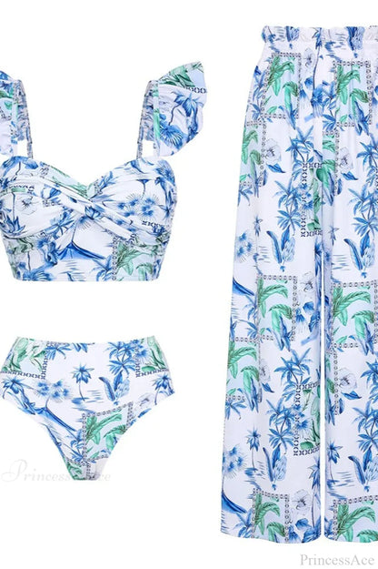 Lemon Floral Sling Sarong Two Piece Set