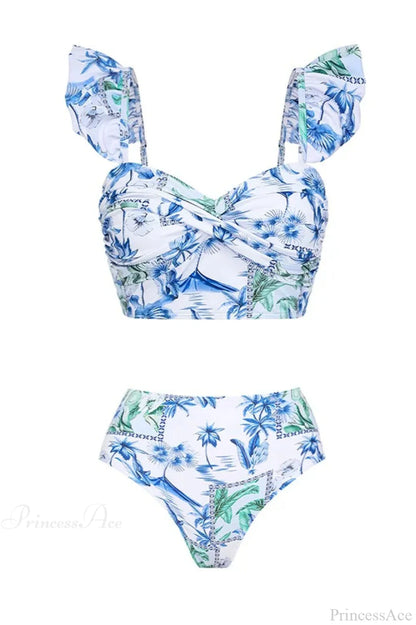 Lemon Floral Sling Sarong Two Piece Set