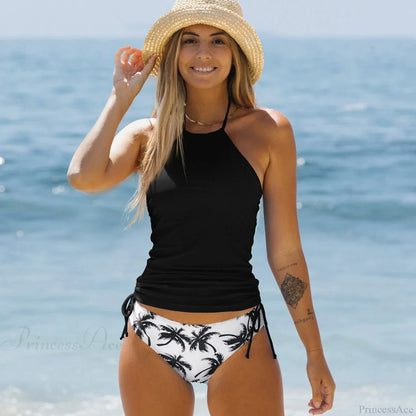 Shirring Tummy Control Bikini Two Piece Set