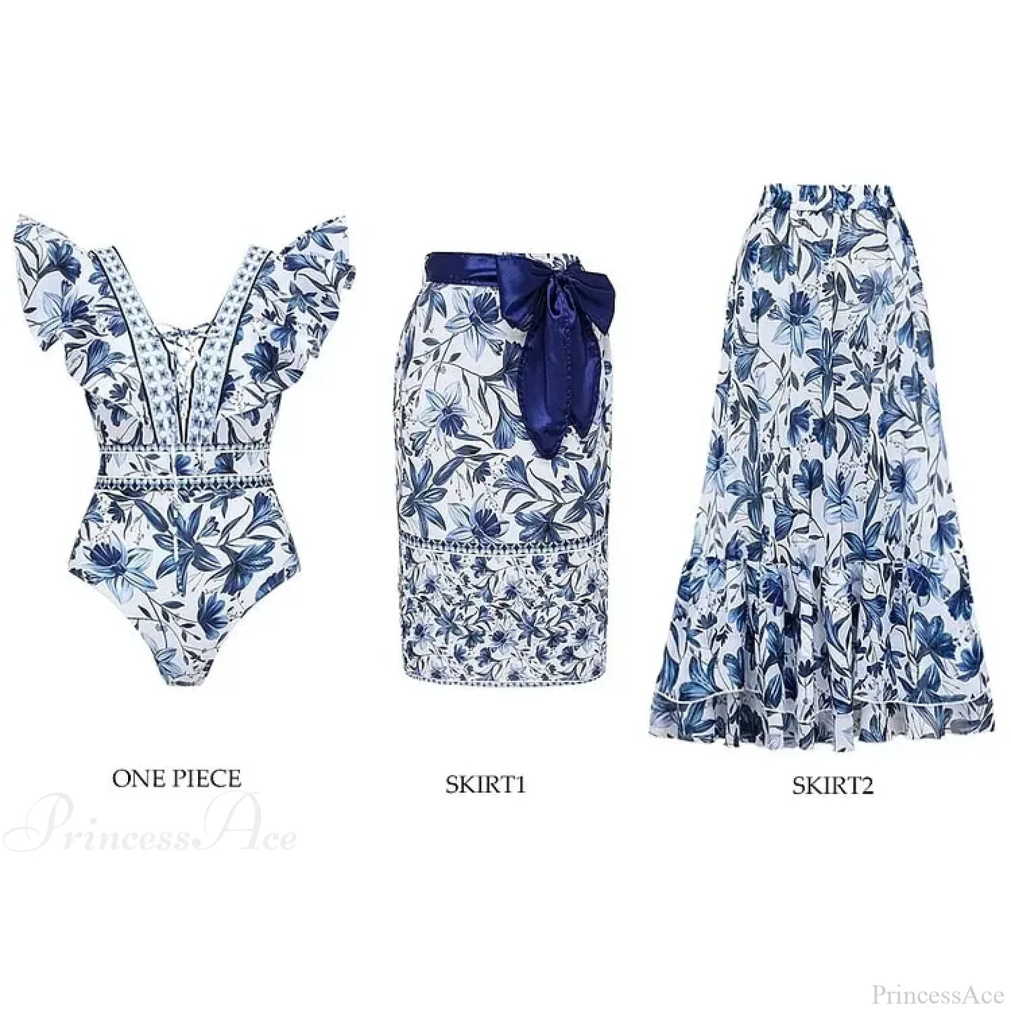 Vintage Printed Sarong Two Piece Set